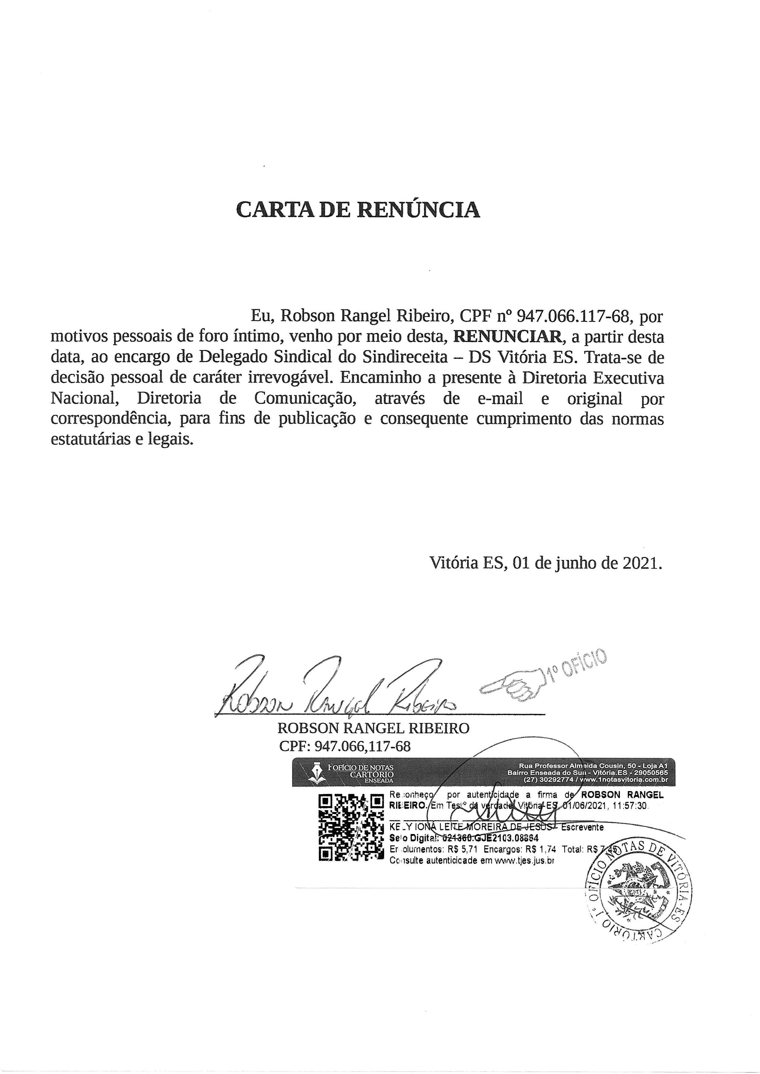 Carta de renúncia pdf.io