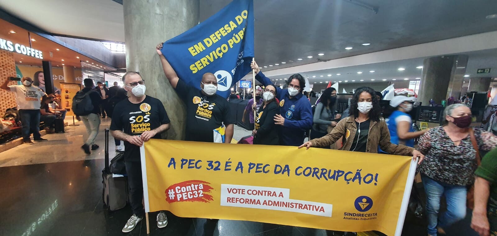 Sindireceita contra a PEC 32 Aeroporto de Brasília.5