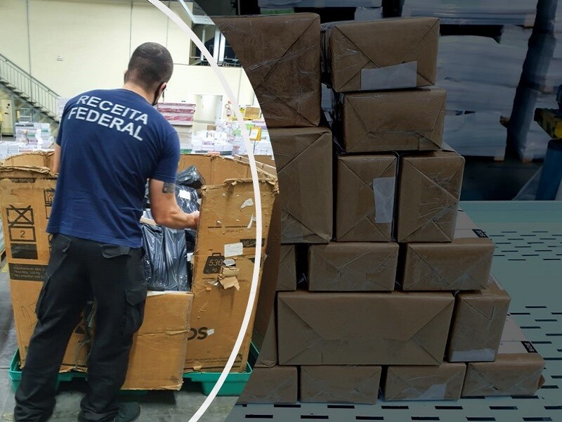 Receita Federal retém R 100 mil em mercadorias irregulares em Centro de Distribuição de Remessas Postais de Cascavel