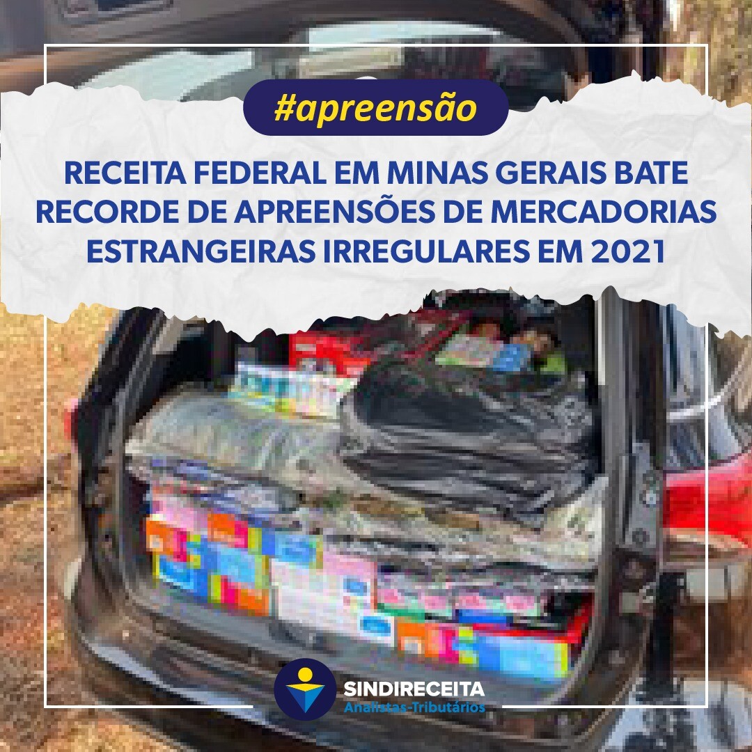 Receita Federal em Minas Gerais bate recorde de apreensões de mercadorias estrangeiras irregulares em 2021