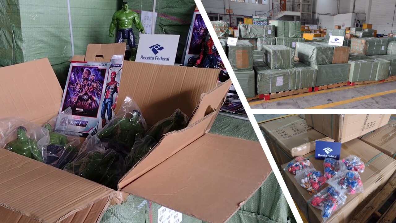 Produtos contrafeitos e cocaína apreendida no Porto de Santos 1
