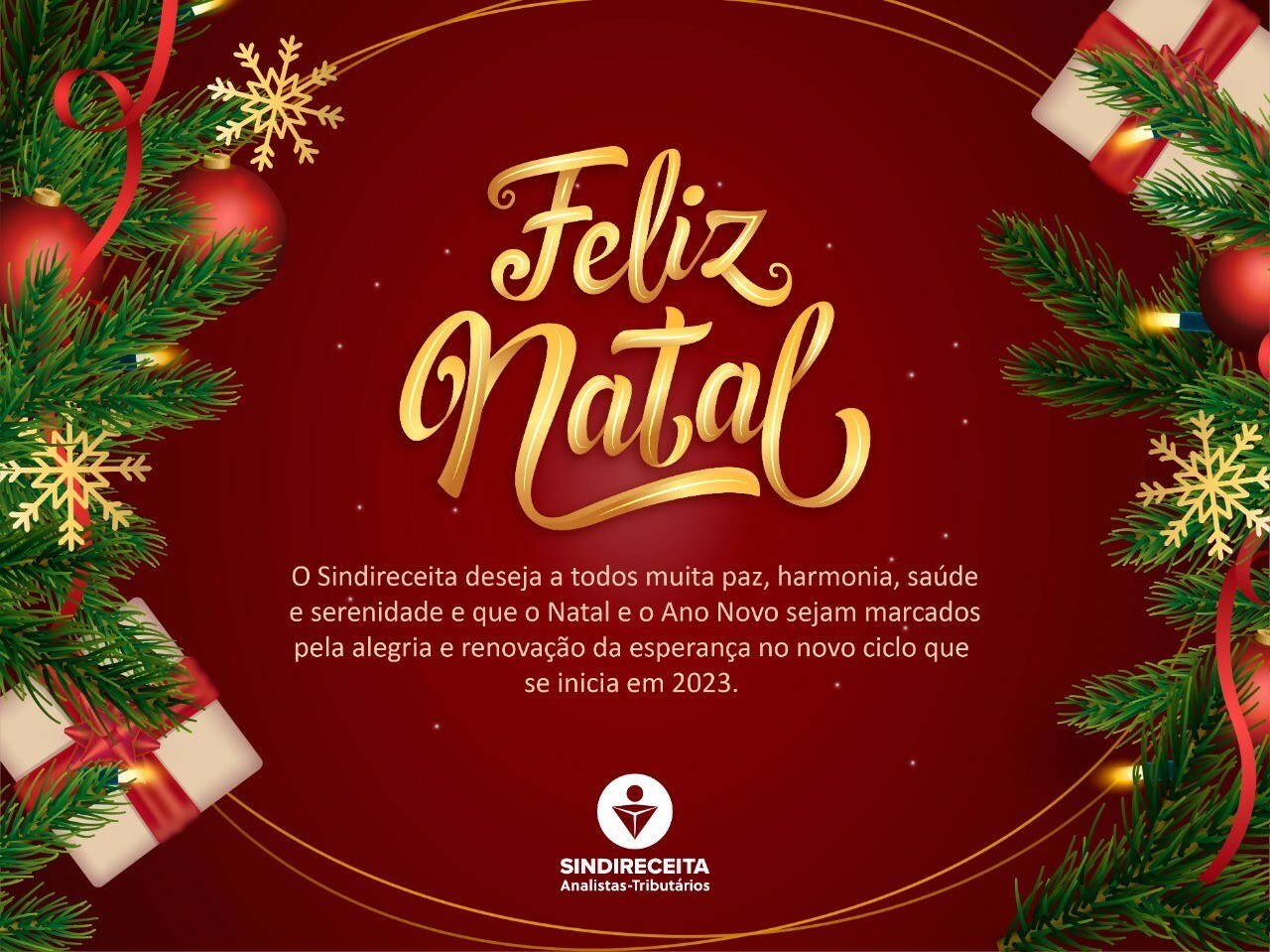 Sindireceita deseja um feliz Natal a toda a categoria