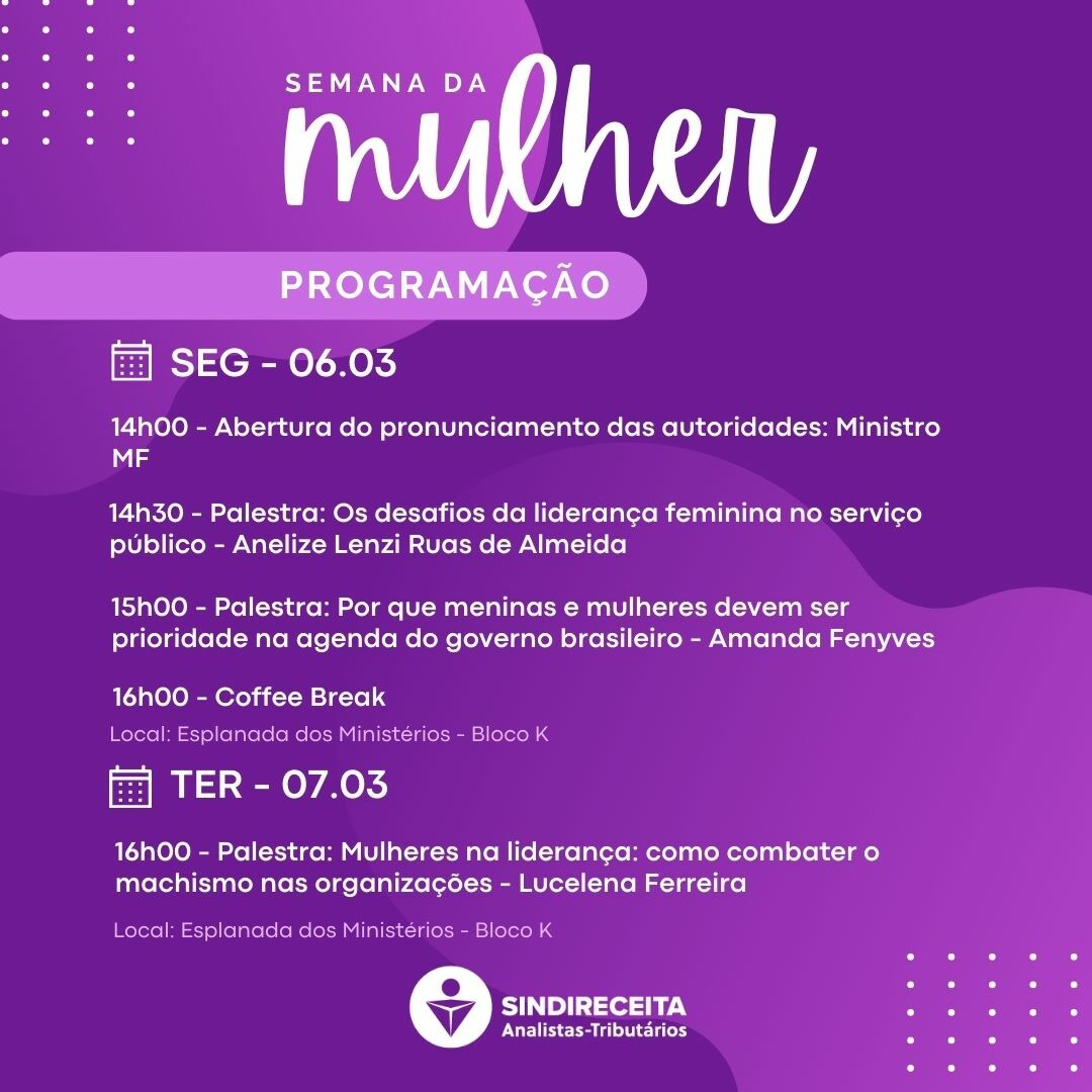 Semana da Mulher Calendário 1