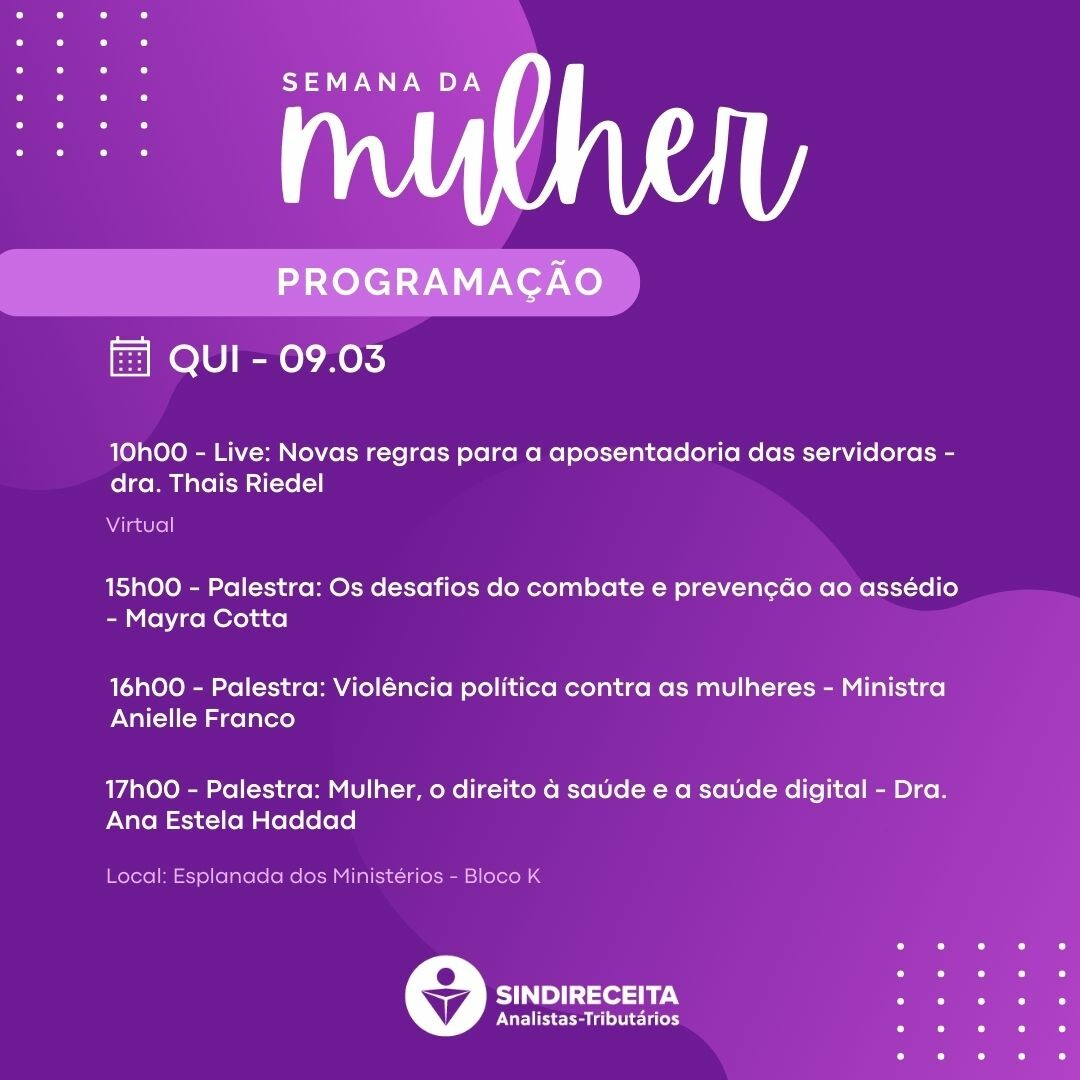 Semana da Mulher Calendário 3