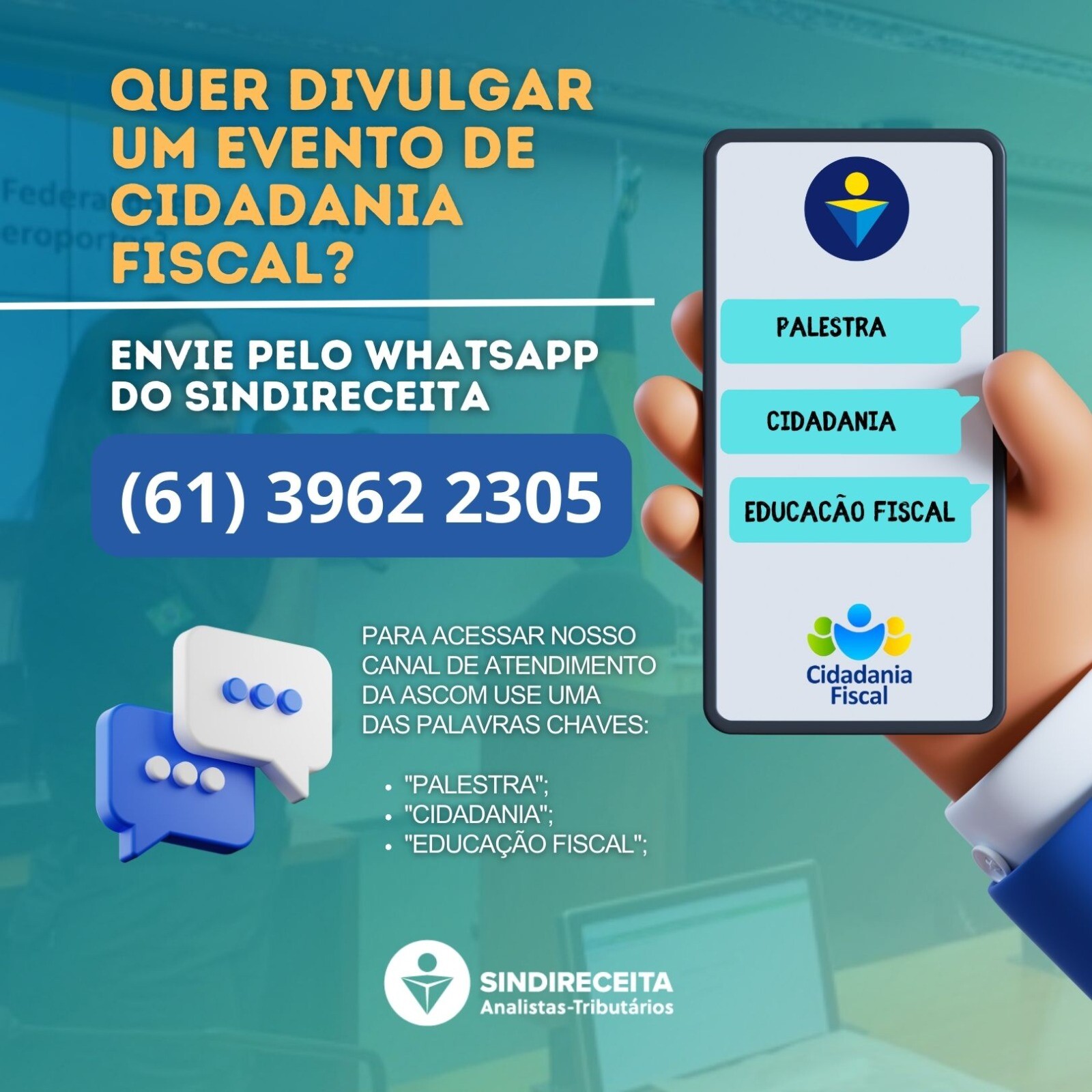 quer divulgar um evento de cidadania fiscal