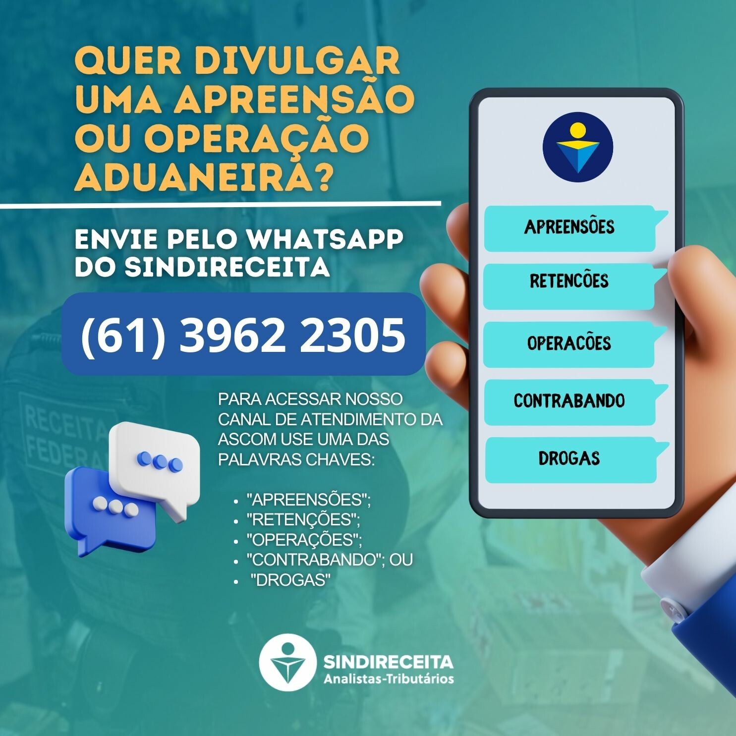 quer divulgar uma apreensão