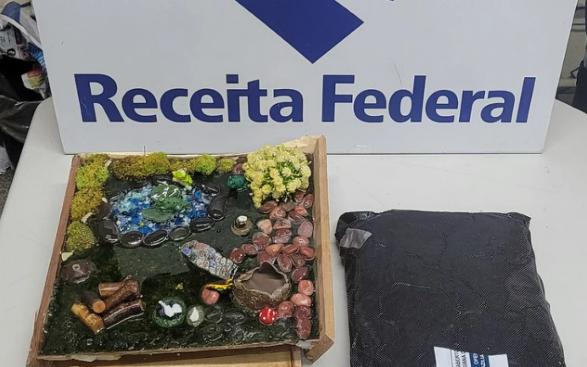 Analistas Tributários da Receita Federal do Brasil atuam na apreensão de R250 mil em haxixe no Aeroporto do GaleãoRJ