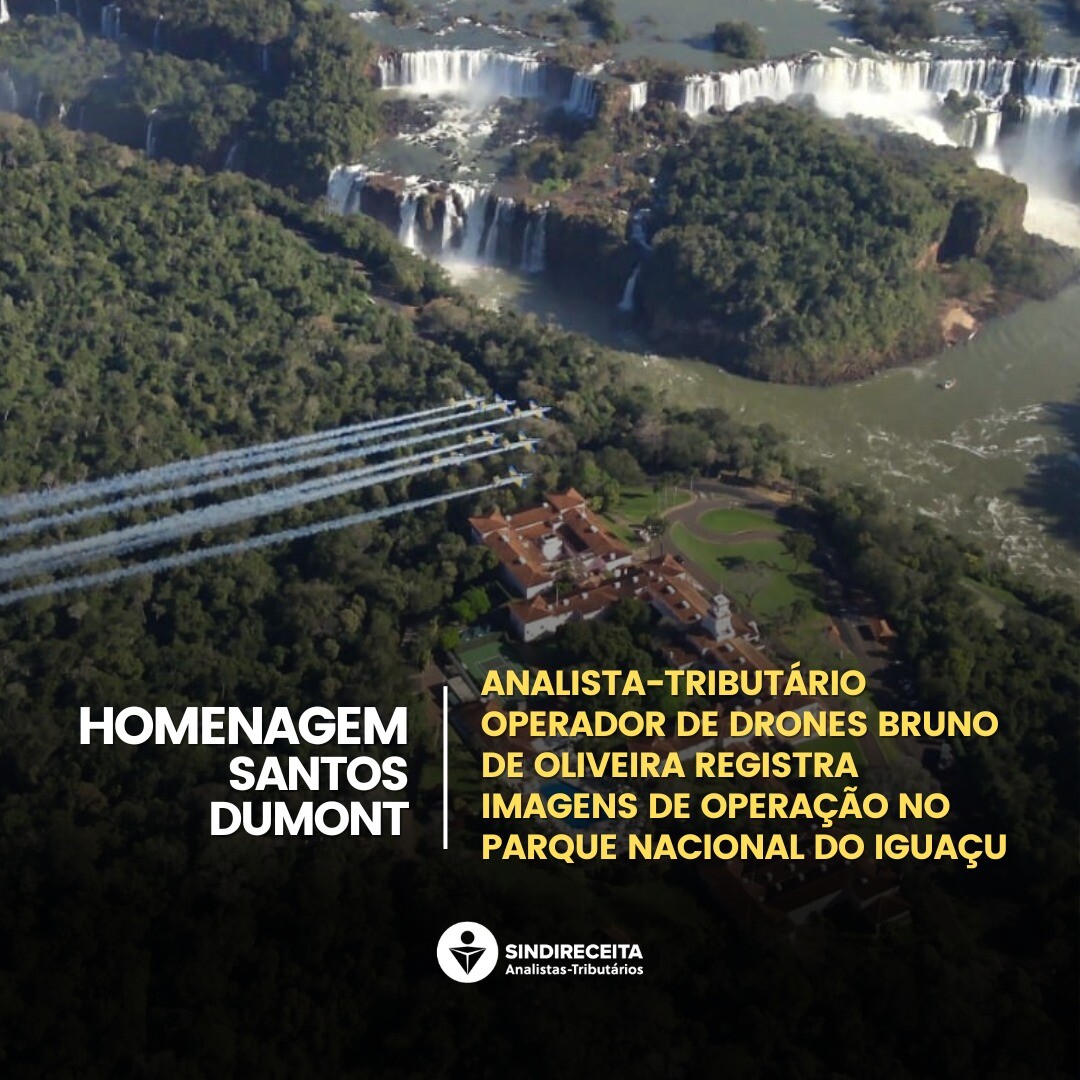 Analista-Tributário operador de drones Bruno de Oliveira registra imagens de operação no Parque Nacional do Iguaçu
