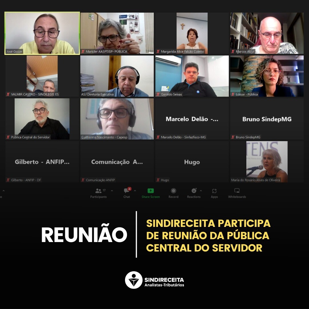 Sindireceita participa de reunião da Pública Central do Servidor