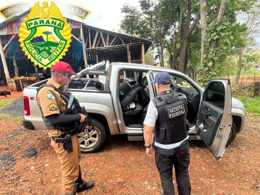 Aduana: Analistas-Tributários atuam na retenção de veículo com mercadorias descaminhadas em Ouro Verde do Oeste/PR