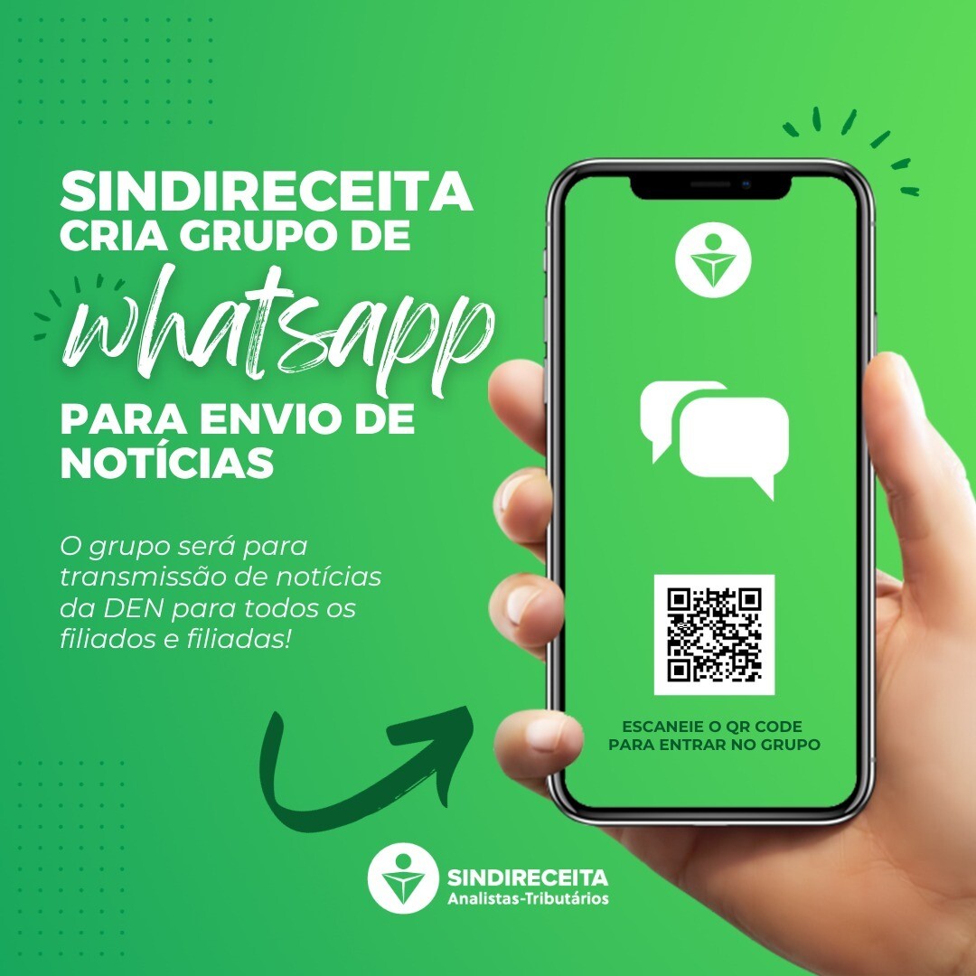 Sindireceita cria grupo de WhatsApp para envio de notícias