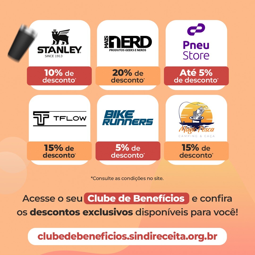 Clube de Benefícios do Sindireceita novos descontos para você aproveitas e economizar ainda mais 2