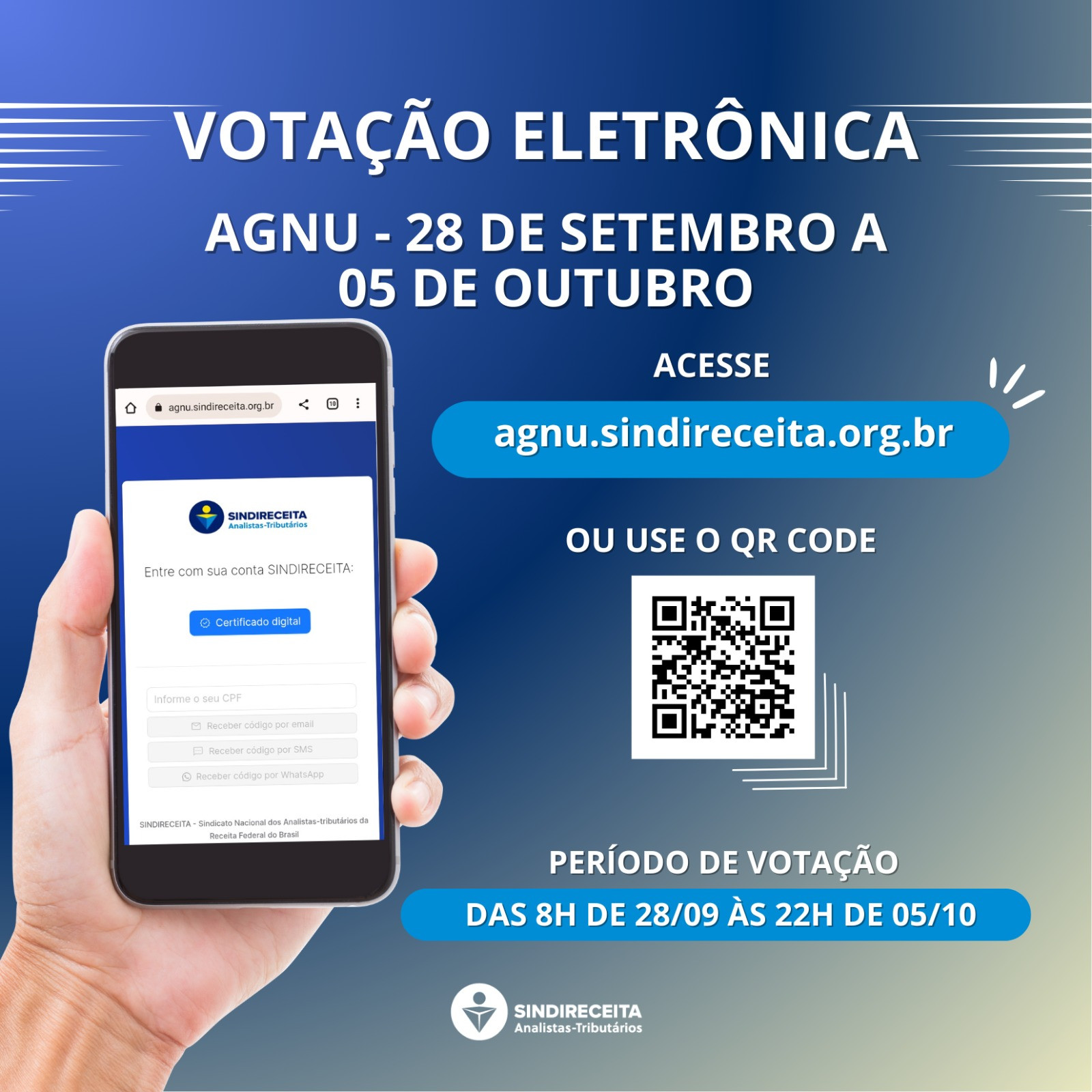 AGNU: votação eletrônica segue até o dia 5 de outubro; não perca!