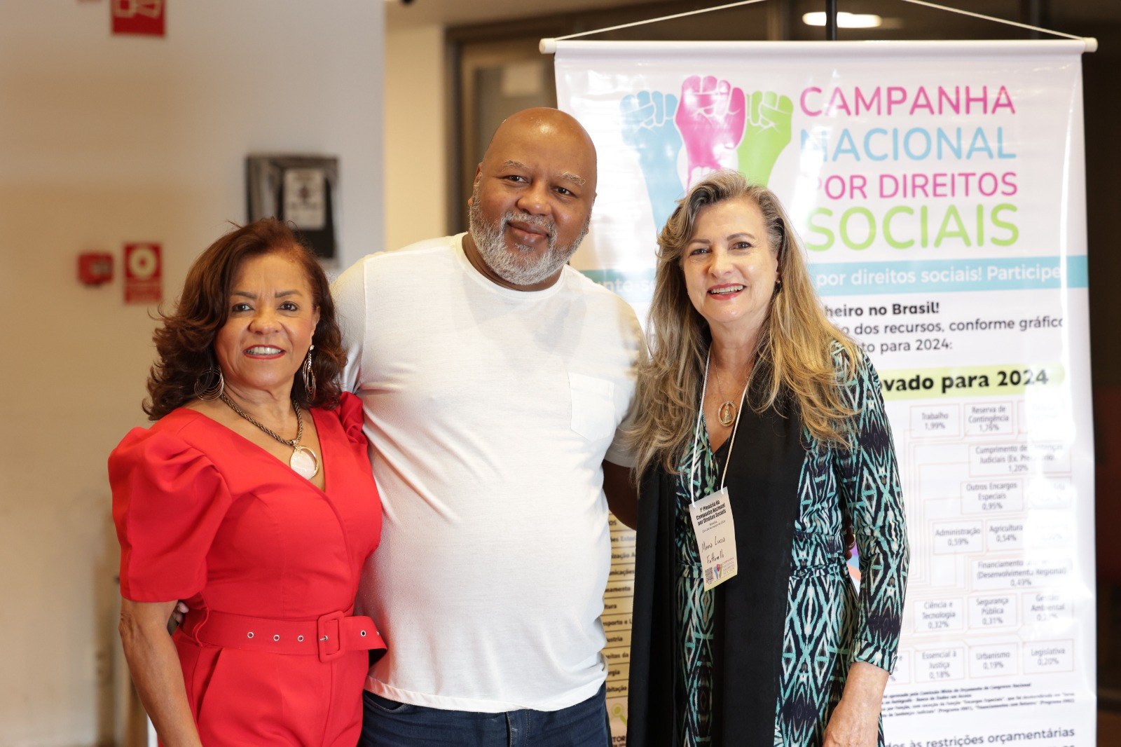 Sindireceita Marlene Cambraia Odair Ambrósio e Maria Lúcia Fattorelli 1ª Plenária da Campanha Nacional por Direitos Sociais