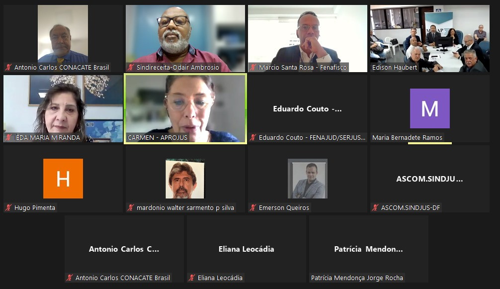 Sindireceita participa de reunião no Mosap para discutir o fortalecimento do trabalho parlamentar em favor da aprovação da PEC Social 2
