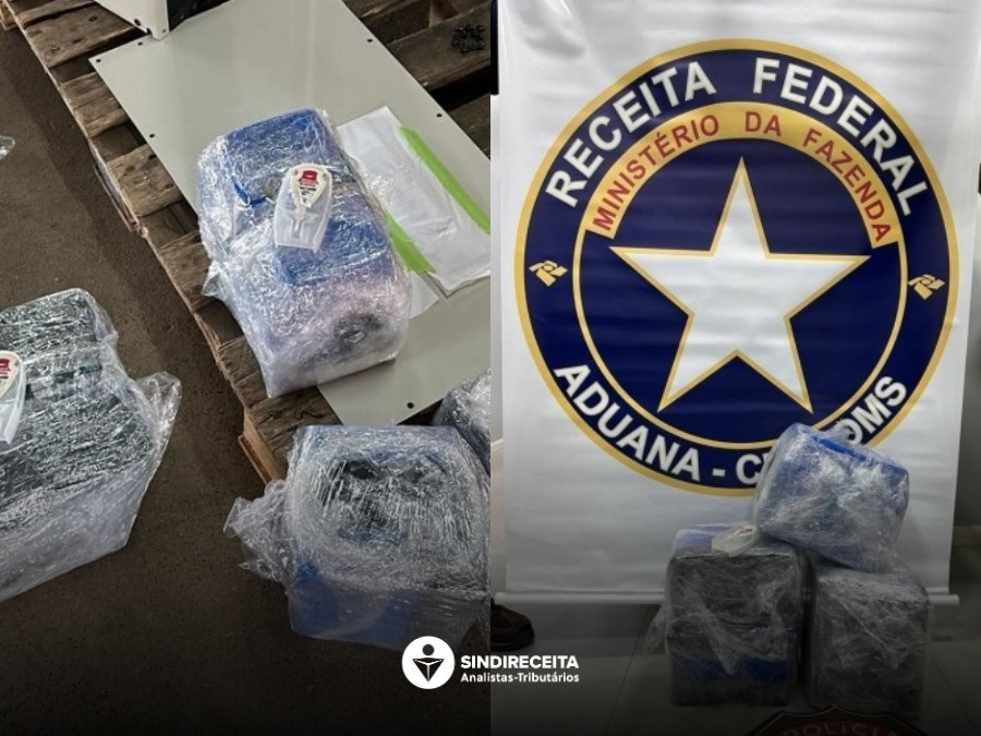 Aduana: Analistas-Tributários atuam na apreensão de 21,9 kg de pasta base de cocaína, em Chapecó/SC