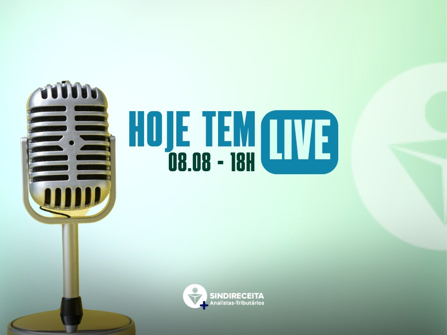 Filiada e filiado: participe da Live Semanal do Sindireceita hoje, às 18h!