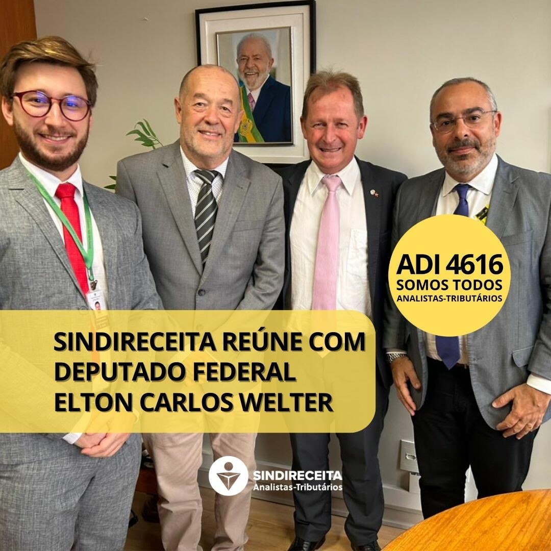 Sindireceita se reúne com o deputado federal Elton Carlos Welter