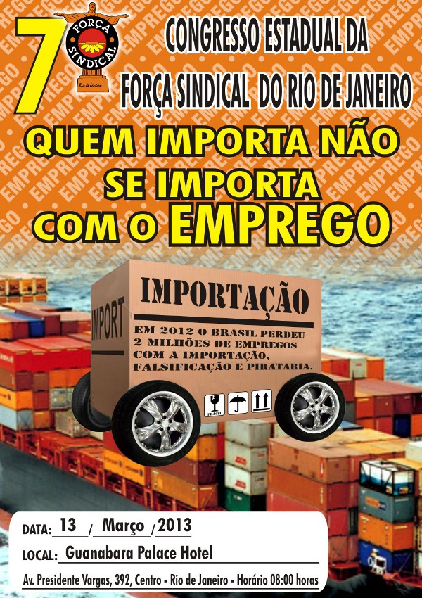 cartaz seminario regional contra importação