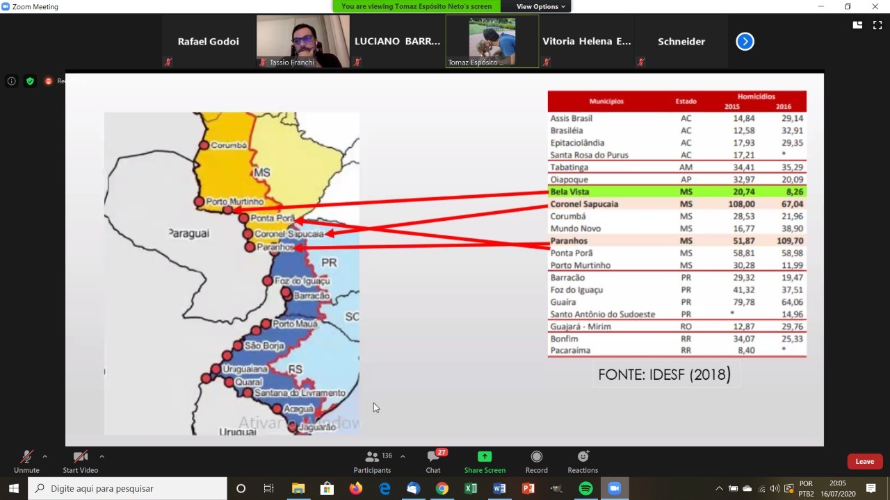 Cena rio e perspectivas o horizonte nos arcos de fronteira do Brasil