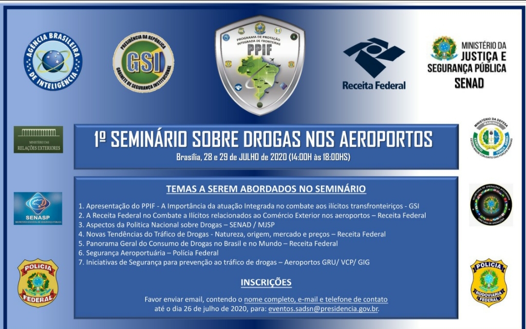 Sindireceita convida Analistas-Tributários para se inscreverem no 1º Seminário sobre Drogas nos Aeroportos