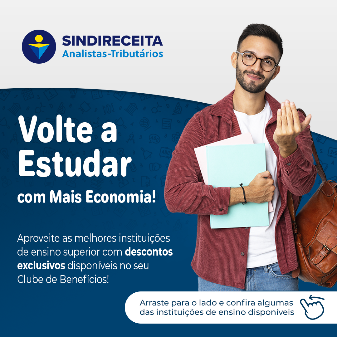 Clube de Benefícios do Sindireceita oferece descontos nas maiores instituições de ensino do país