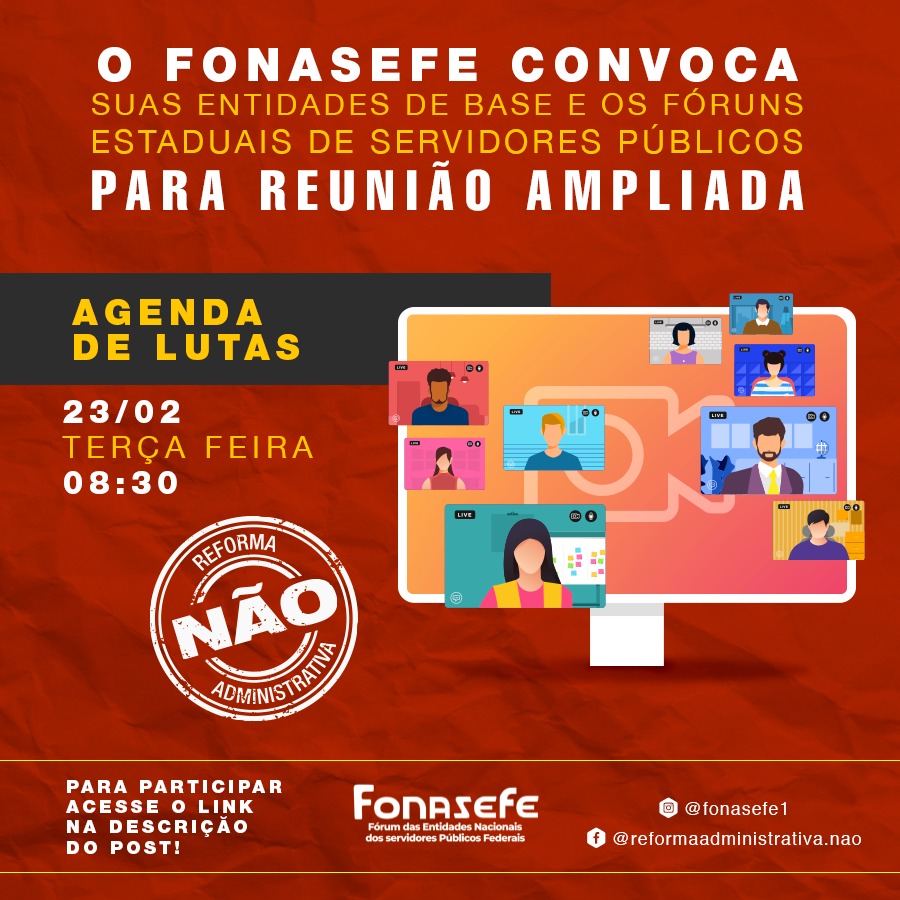 Fonasefe convoca suas entidades de base e fóruns estaduais de servidores públicos para reunião ampliada